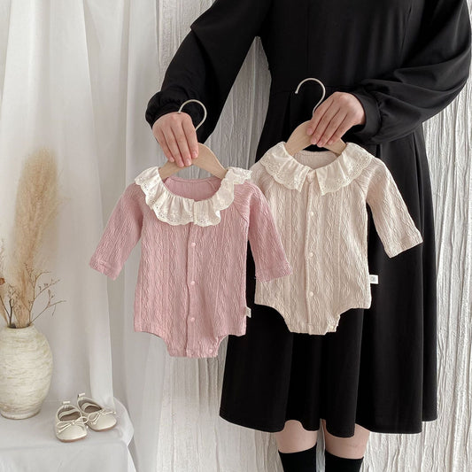 Long Sleeve Thin Striped Pattern Onesie