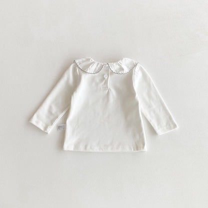 Flowers Embroidered Pattern Long Sleeve Top