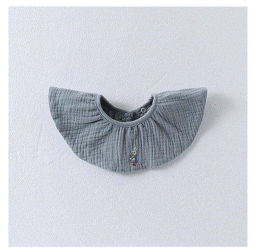 Simple Embroidered Cotton Baby Bib