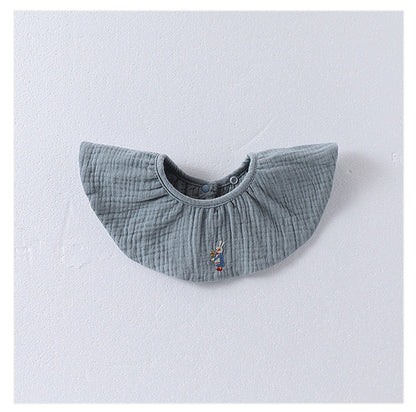 Simple Embroidered Cotton Baby Bib