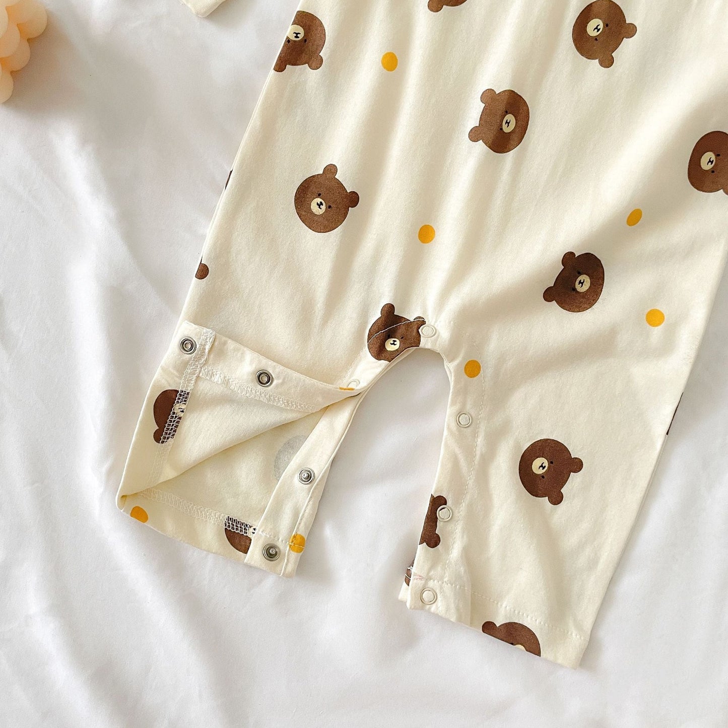 Bear Pattern Long Romper