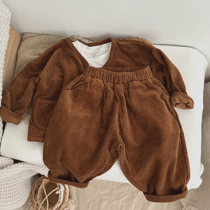 Corduroy Fabric Long Pants for Babies