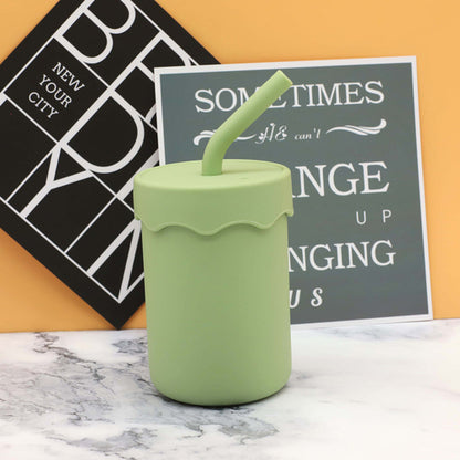 Silicone Straw Water Cup