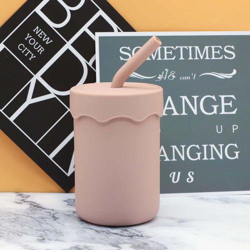 Silicone Straw Water Cup