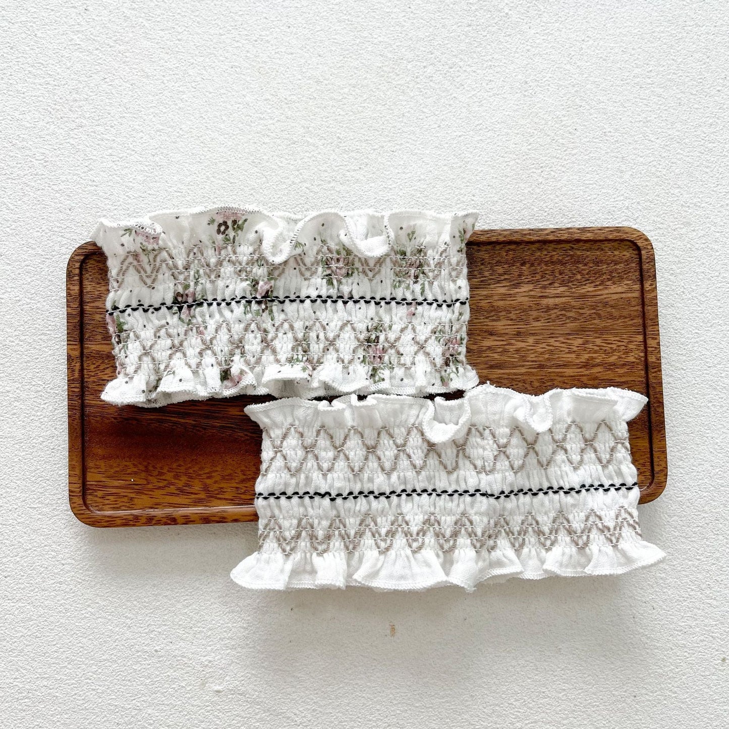 Floral Print Doll Collar Long Sleeve Onesie