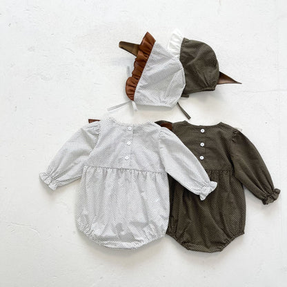 Baby Girl Dot Print Onesie