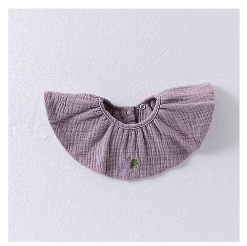 Simple Embroidered Cotton Baby Bib