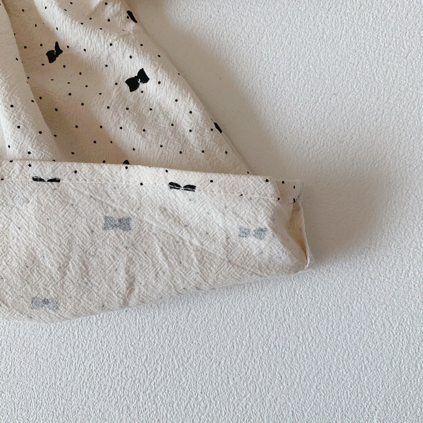 Bow & Polka Dot Graphic A-Line Long Sleeve Shirt Set