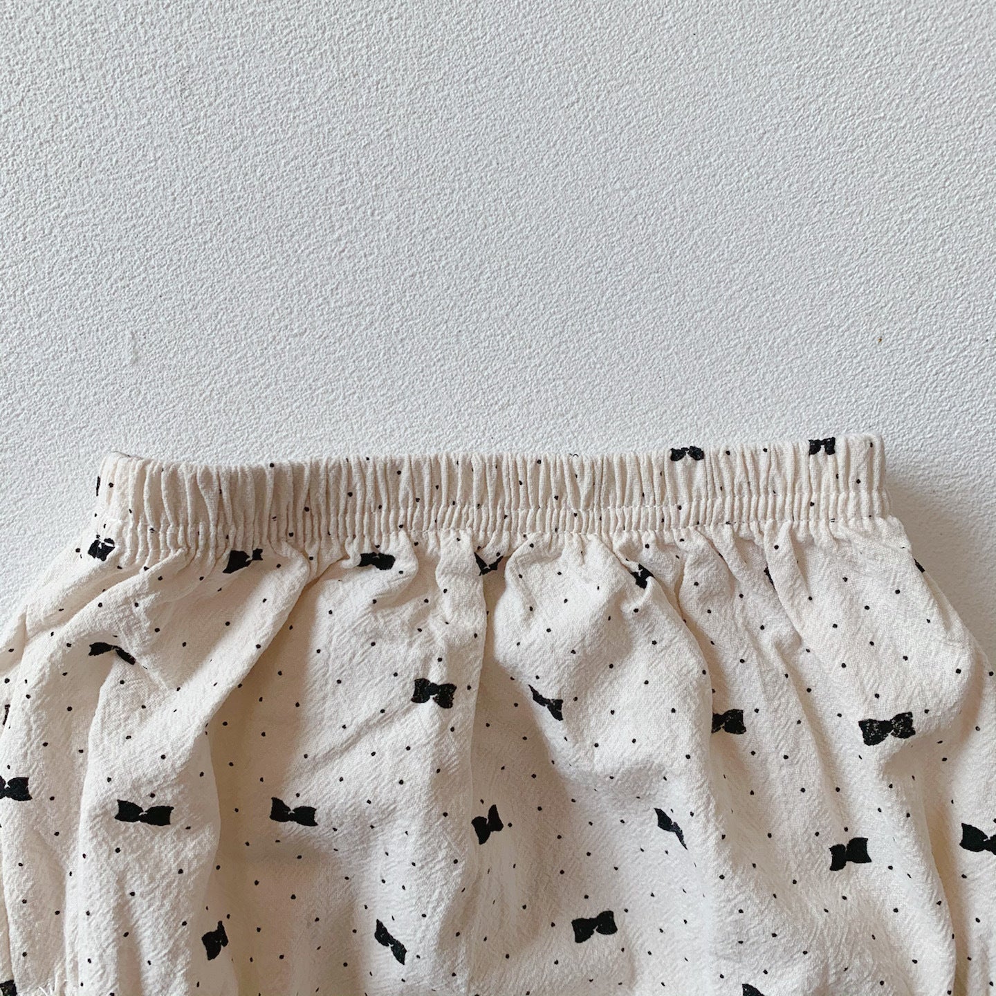 Bow & Polka Dot Graphic A-Line Long Sleeve Shirt Set