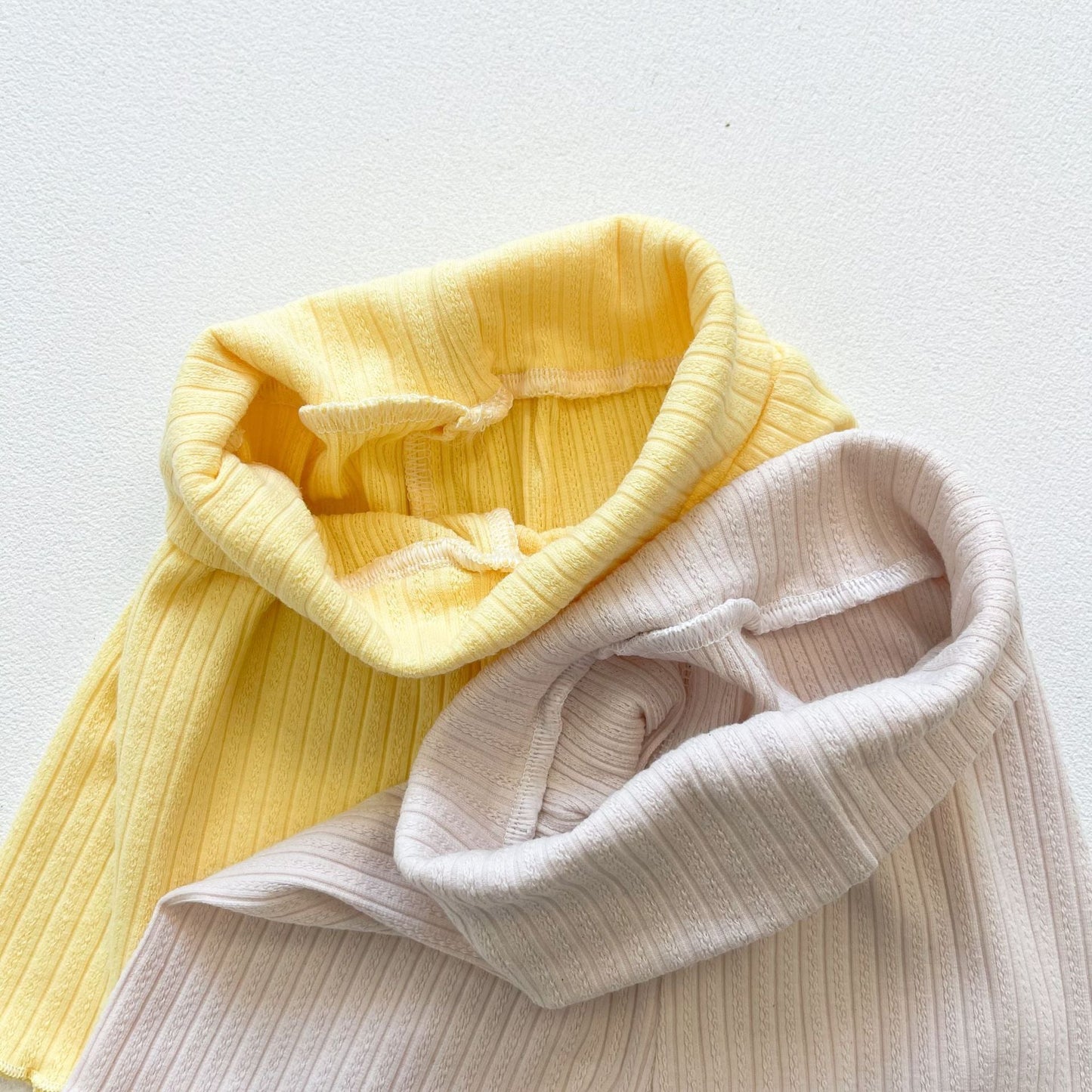 Ribbed Knit Lettuce Trim Design Sling Tops & Shorts Set