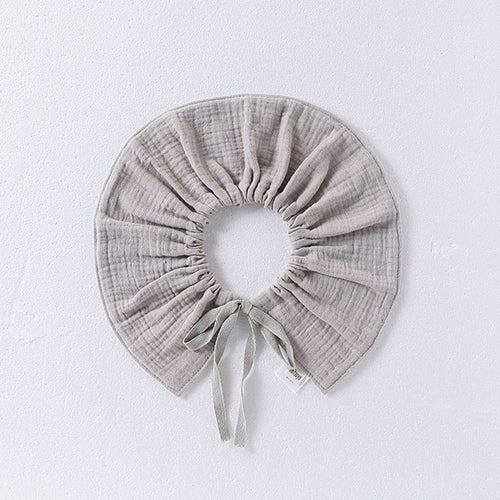 Girls Simple Solid Color Cotton Bib