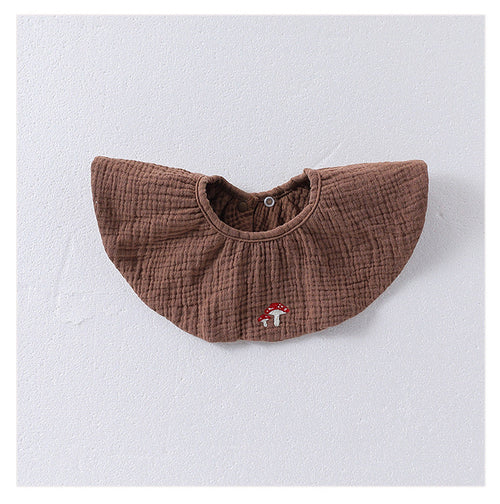 Simple Embroidered Cotton Baby Bib