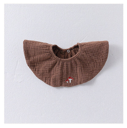 Simple Embroidered Cotton Baby Bib