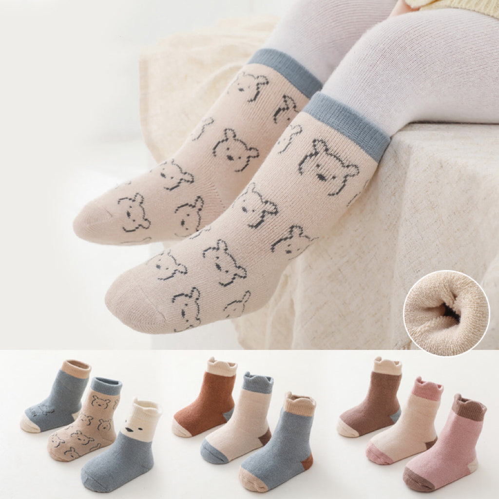 Cartoon Print Pattern Thickened Soft Cotton Socks