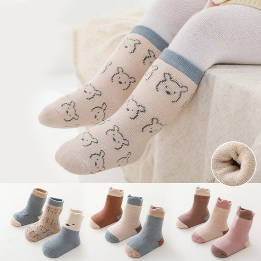 Cartoon Print Pattern Thickened Soft Cotton Socks